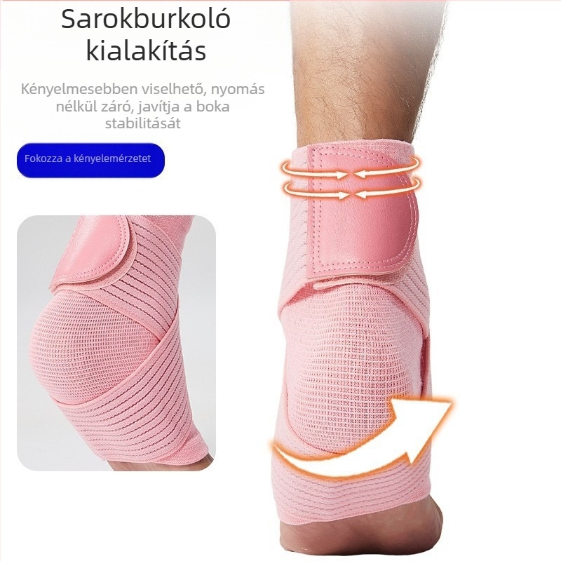 Kötött bokavédő felnőtteknek — anti-izomhúzódás és esés elleni támogatás, nylonos fitnesz pánttal, kosárlabdához
