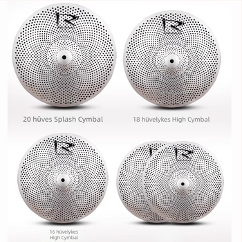 Asanasi xyc01 dobcsimbál dobkészlethez, halk dizájn, átmérő 31–50 cm