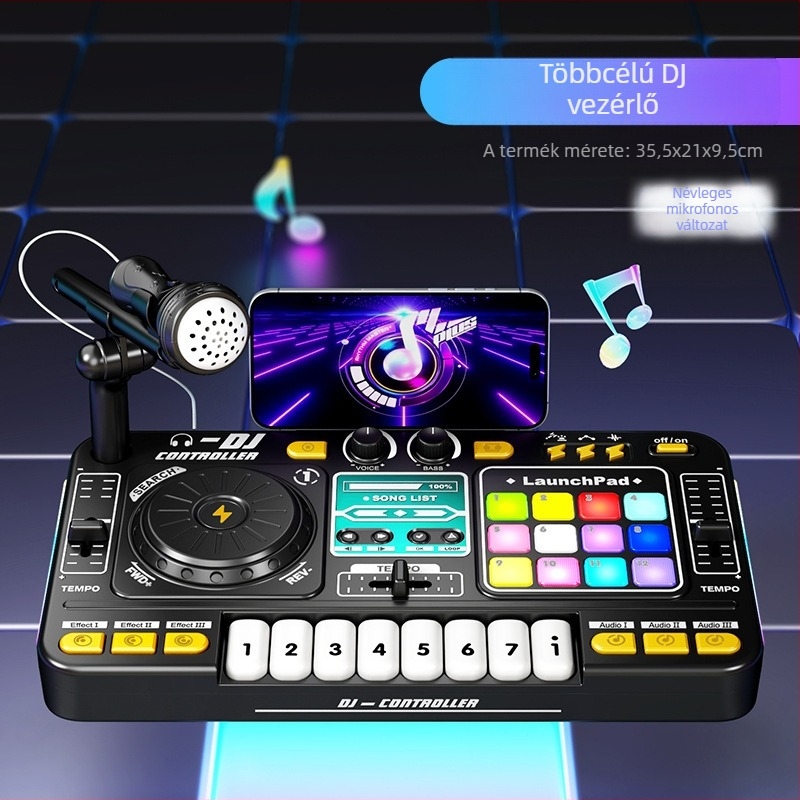 Gyerekeknek készült nyugati stílusú ütőhangszer játék, ABS test, Huamin márka, 7–14 éveseknek