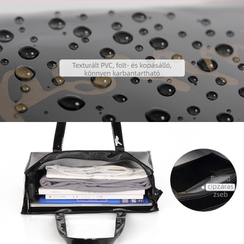 MABULA Uniszex Tote táska, PU anyag, szabadidős utazásokhoz