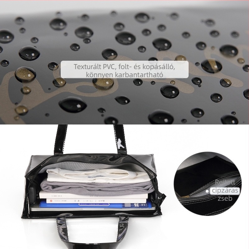 MABULA Uniszex Tote táska, PU anyag, szabadidős utazásokhoz