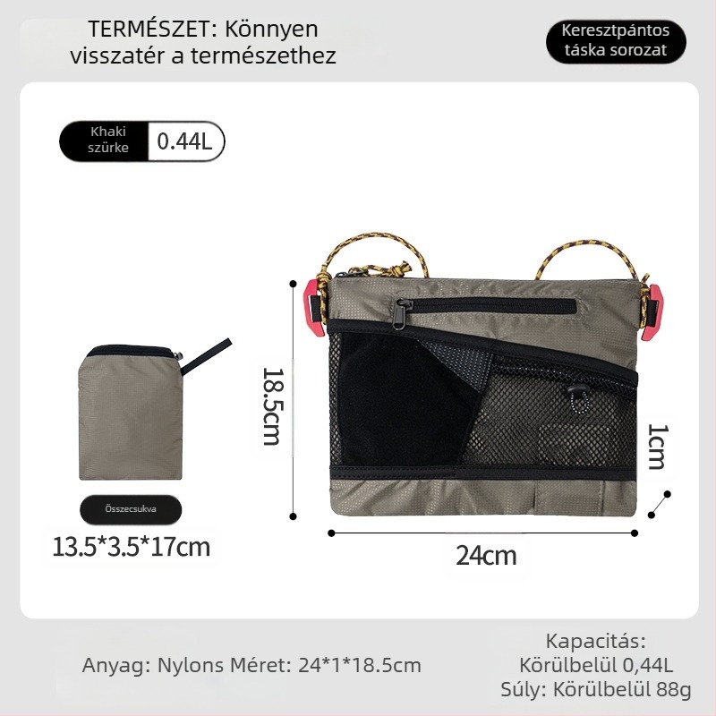 PLAY-KING Nylon Crossbody táska a kültéri sportokra – vízálló, ultrakönnyű, összecsukható, uniszex telefon-táska
