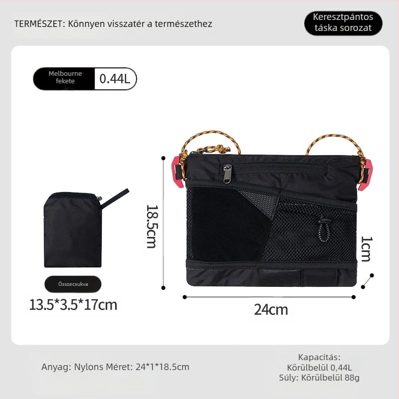 PLAY-KING Nylon Crossbody táska a kültéri sportokra – vízálló, ultrakönnyű, összecsukható, uniszex telefon-táska