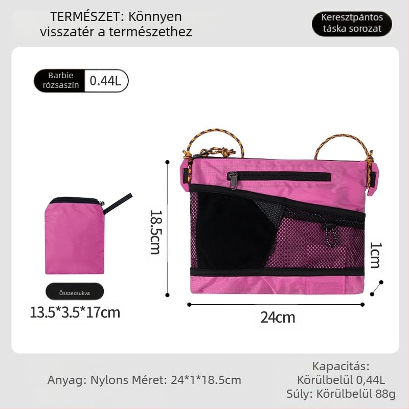 PLAY-KING Nylon Crossbody táska a kültéri sportokra – vízálló, ultrakönnyű, összecsukható, uniszex telefon-táska
