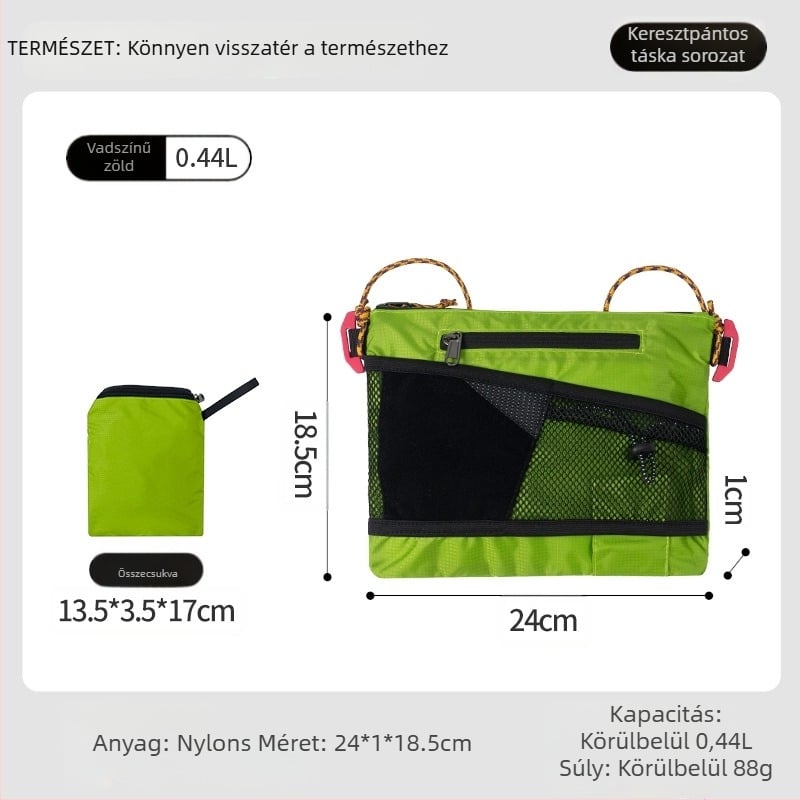 PLAY-KING Nylon Crossbody táska a kültéri sportokra – vízálló, ultrakönnyű, összecsukható, uniszex telefon-táska