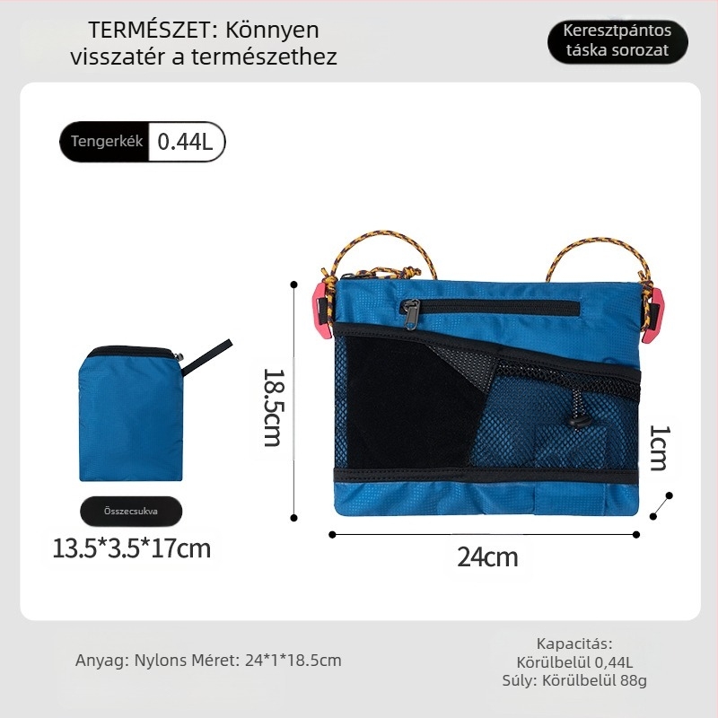 PLAY-KING Nylon Crossbody táska a kültéri sportokra – vízálló, ultrakönnyű, összecsukható, uniszex telefon-táska