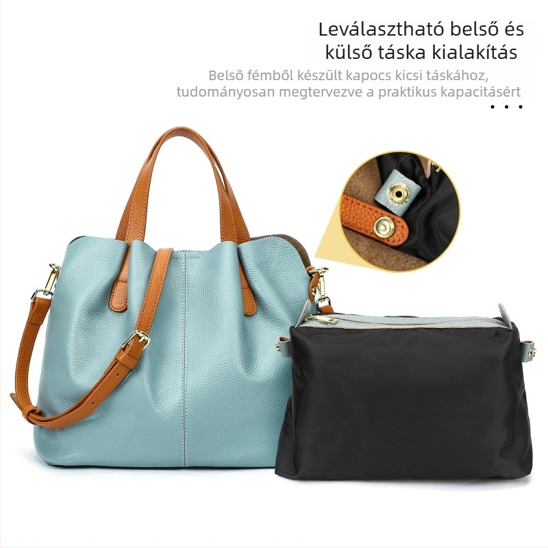 WESTAL keresztpántos táska első réteg marhabőrből, vízszintes négyzetes formájú, nyitott felső