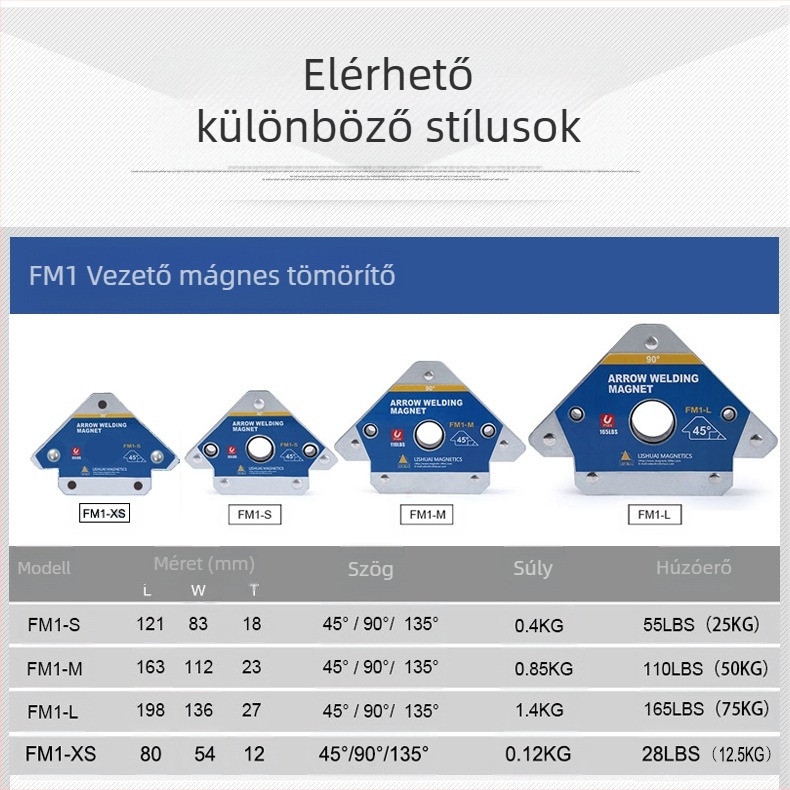 Mágneses hegesztő pozicionáló - Lishuai, 25 kg rögzítő erő, hegesztő rögzítő készülék