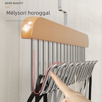8 kapcsos fa akasztó fehérneműk és felsőruhához – Többfunkciós tömörfa szervező