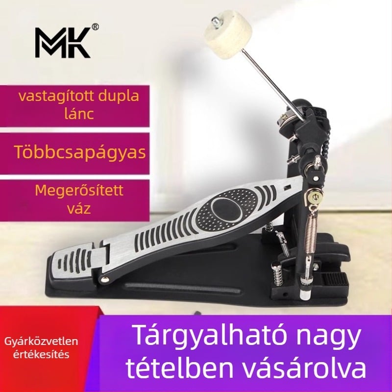 Egylábas dobpedál – Fém, DC modell, MK márka, nyugati ütőhangszerhez
