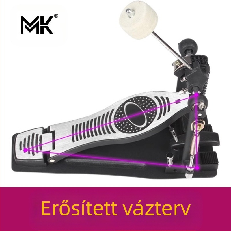 Egylábas dobpedál – Fém, DC modell, MK márka, nyugati ütőhangszerhez