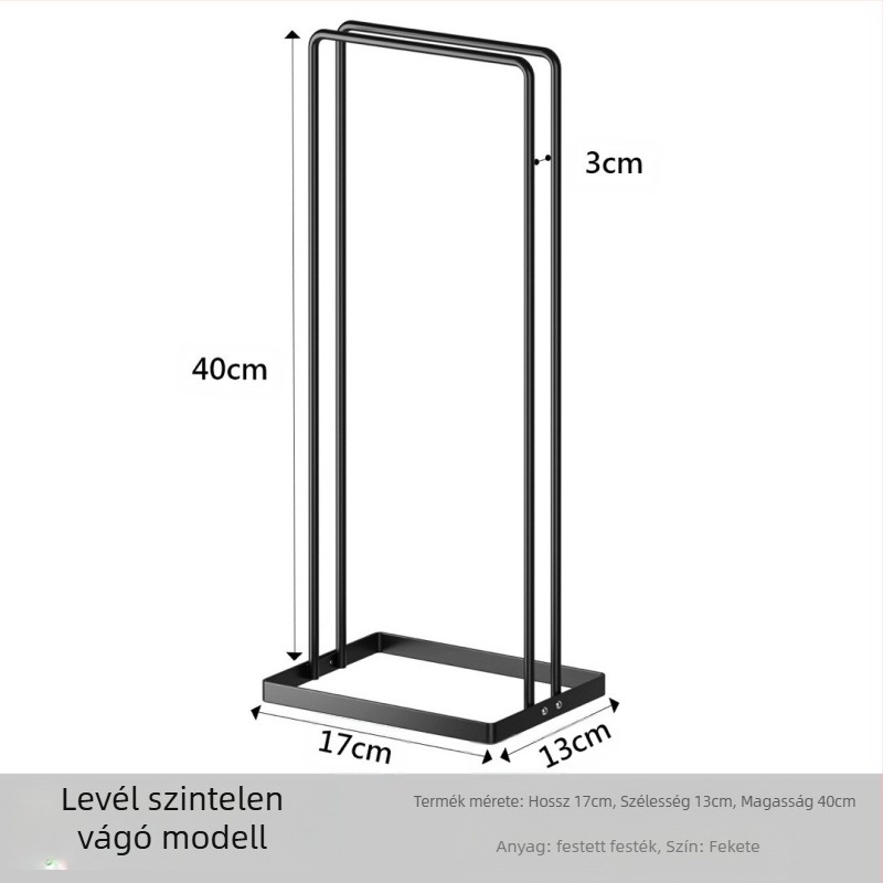 Vasból készült ruhaszárító szervező – 2-szintes asztali tároló, szerelés nélkül, japán minimalista stílus