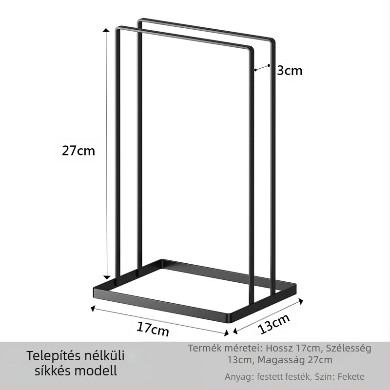 Vasból készült ruhaszárító szervező – 2-szintes asztali tároló, szerelés nélkül, japán minimalista stílus