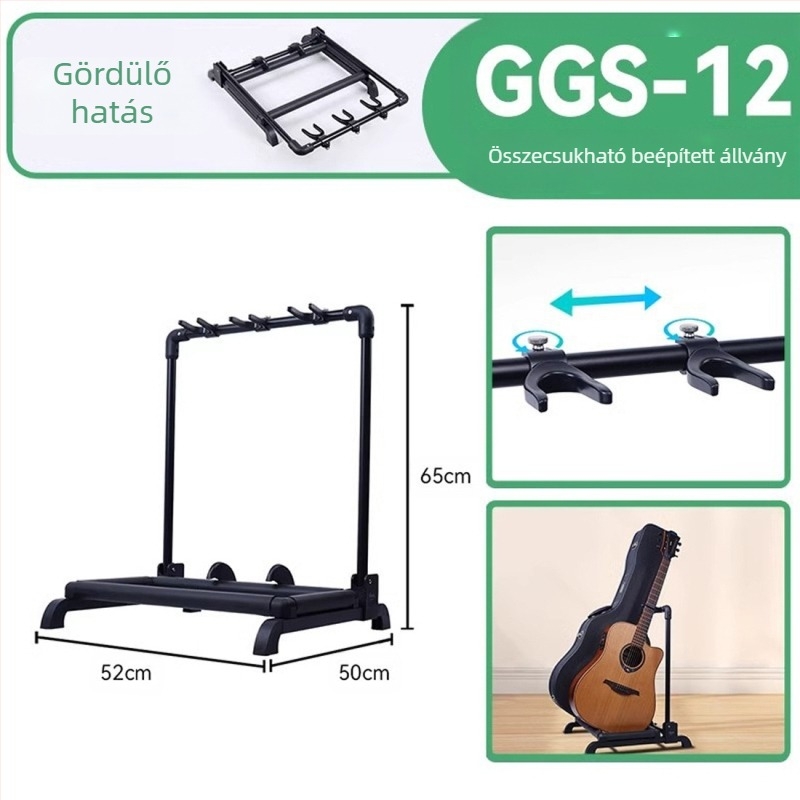 JOYO gitárállvány GGS-06~11, többsoros függőleges padlóra álló állvány, acélcső + ABS műanyag