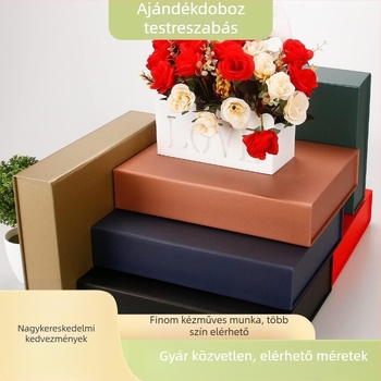Összecsukható ajándékdoboz mágneses zárással, Eredet: Jingdezhen, Anyag: Dupla rézpapír, Márka: Walin, Tolerancia: 0,1 cm, Feldolgozás: Bump, Stílus: Light Luxury