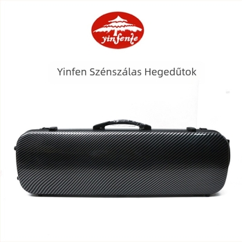 Hegedűtok - ultra könnyű szénszálas, záras, higrométer, velúr bélés