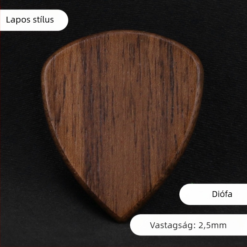 Kézzel készített tömörfa gitárpik doboz — tároló doboz, fa ajándékdoboz