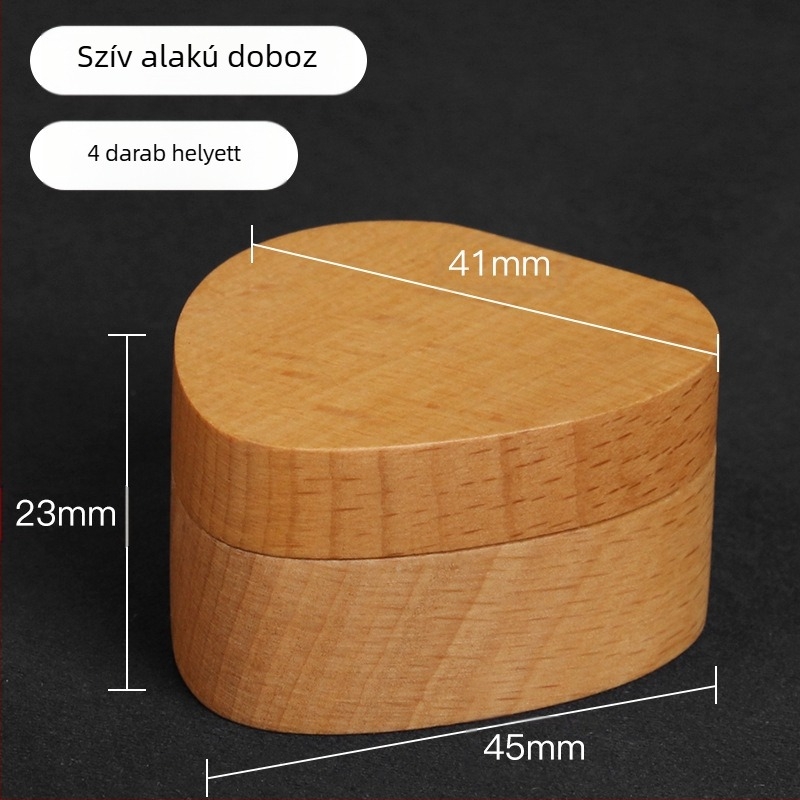 Kézzel készített tömörfa gitárpik doboz — tároló doboz, fa ajándékdoboz