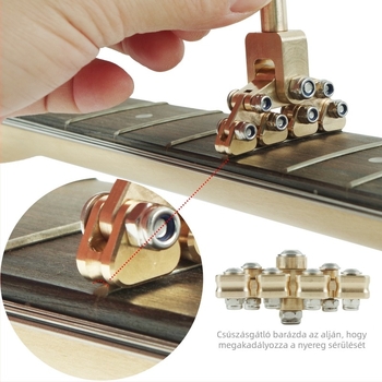 CALLOWAY Gitár fretdrót beépítő nyomófej adaptív radiusszal – népi, akusztikus és klasszikus gitárok javításához