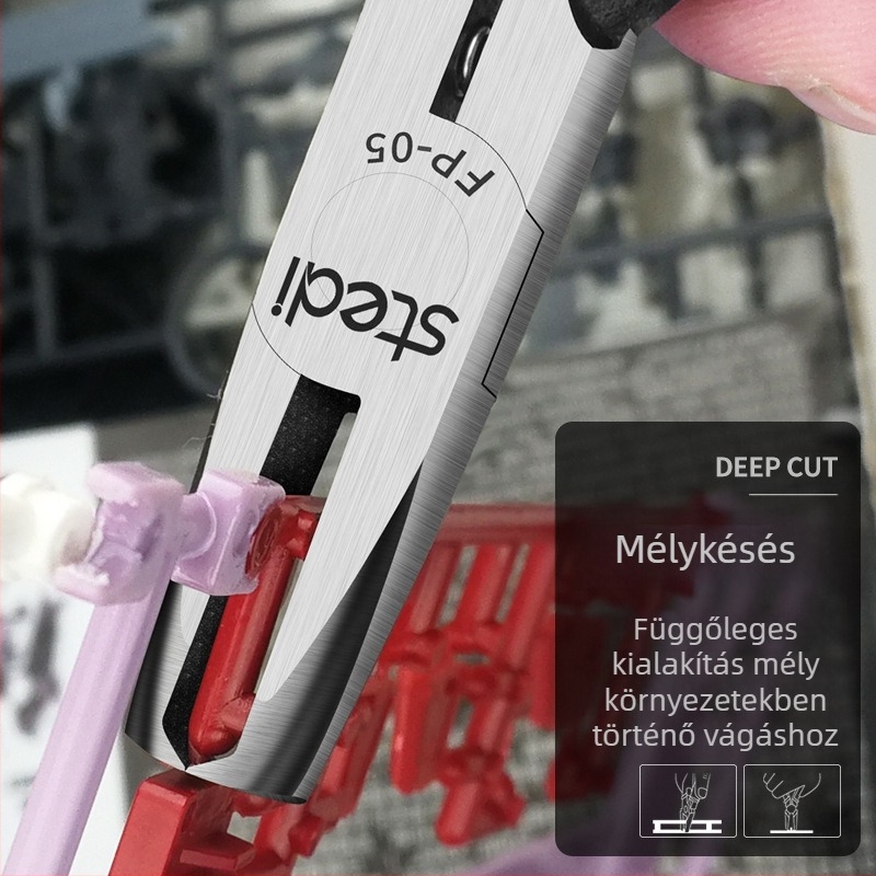 Sitli antimagnetikus elektronikai fogó – lapos száj, vékony nyílás, lapos fej