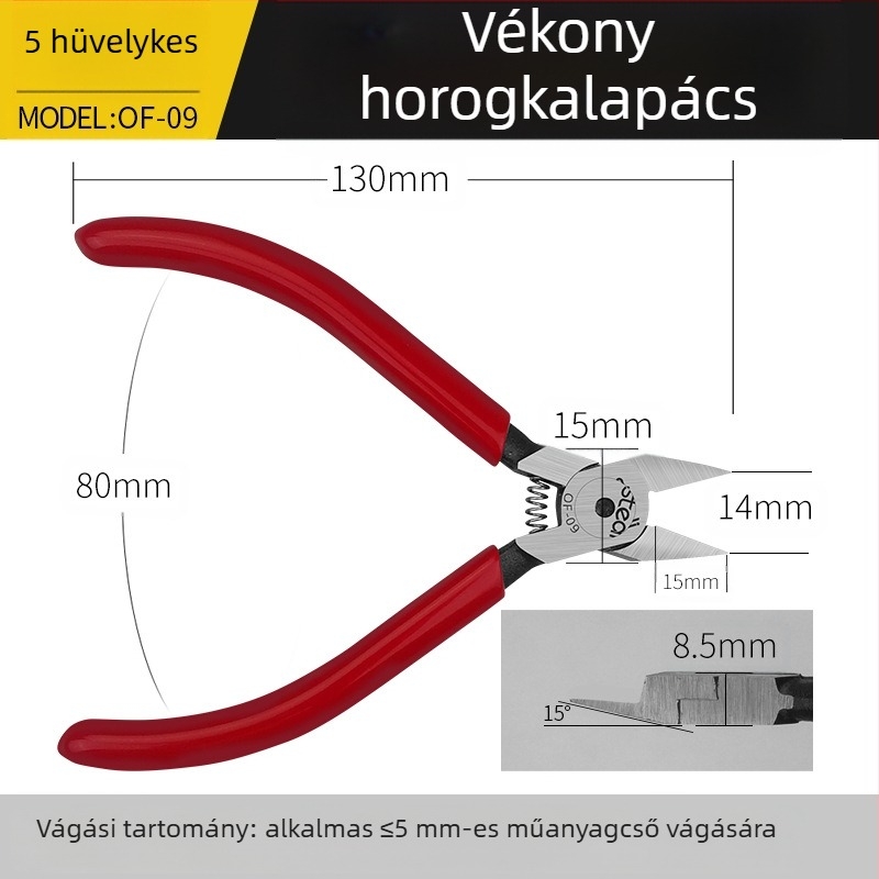 Sitli antimagnetikus elektronikai fogó – lapos száj, vékony nyílás, lapos fej