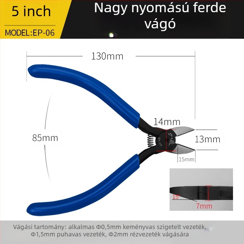 Sitli antimagnetikus elektronikai fogó – lapos száj, vékony nyílás, lapos fej