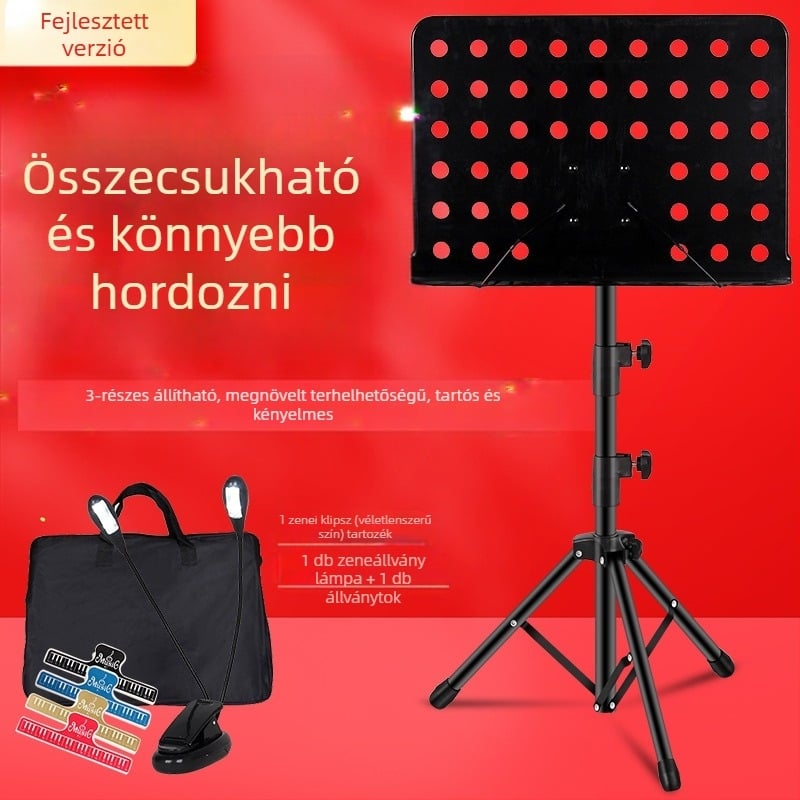 Kottaállvány, összecsukható és univerzális gitárhoz, hegedűhöz, Guzhenghez és Erhuhoz — vas keret; modellek: középső keret, nagy keret, spektrum keret; márka Remembering Ming