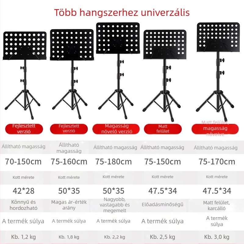 Kottaállvány, összecsukható és univerzális gitárhoz, hegedűhöz, Guzhenghez és Erhuhoz — vas keret; modellek: középső keret, nagy keret, spektrum keret; márka Remembering Ming