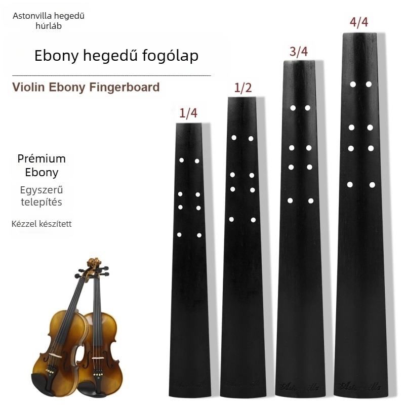 Hegedű fogólapja-ebonfa LN236, Aston Villa, hegedű kiegészítők, buborékos csomagolás