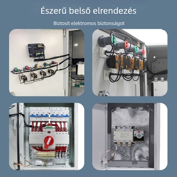 Kétsávos automata átviteli kapcsoló (ATS) 63A 4P — átviteli szekrény vas burkolattal, IP54, CCC tanúsítvány, rövidzárlati záróáram 30