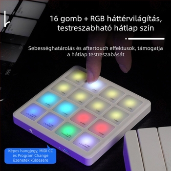 M-VAVE SMC PAD Pocket - Mini Pad MIDI billentyűzet-vezérlő, ABS ház