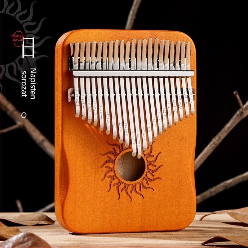 Huashu Kalimba (ujj-zongora) - 17 hang, juharfából készült, kezdő hangszer