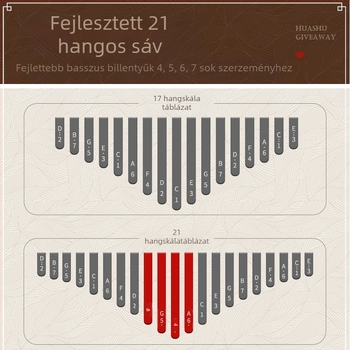 Huashu kalimba – akril, 17 hang, gyerekeknek