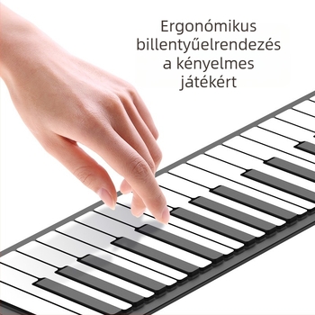 Zongora PM49 — 49 billentyű, szilikon, hordozható, kezdőknek