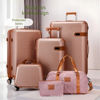 Treson uniszex ABS bőrönd, ultrakönnyű 1,23 kg, cipzáros nyitás, forogó kerekek, poliészter bélés