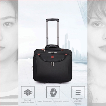 Multifunkcionális gurulós utazótáska Oxford anyagból, vízálló, cipzáras nyitás, modell 888#, üzleti utazásokhoz