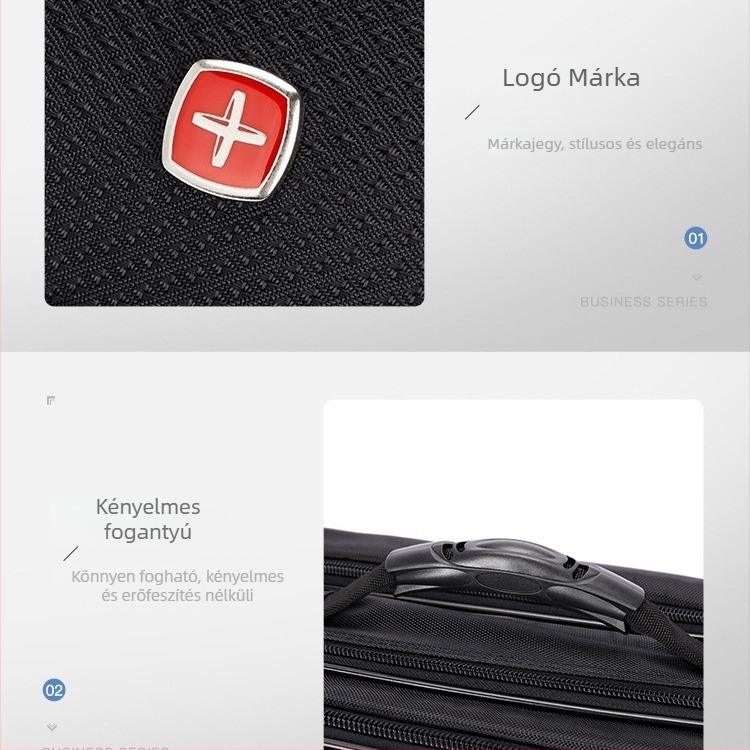 Multifunkcionális gurulós utazótáska Oxford anyagból, vízálló, cipzáras nyitás, modell 888#, üzleti utazásokhoz