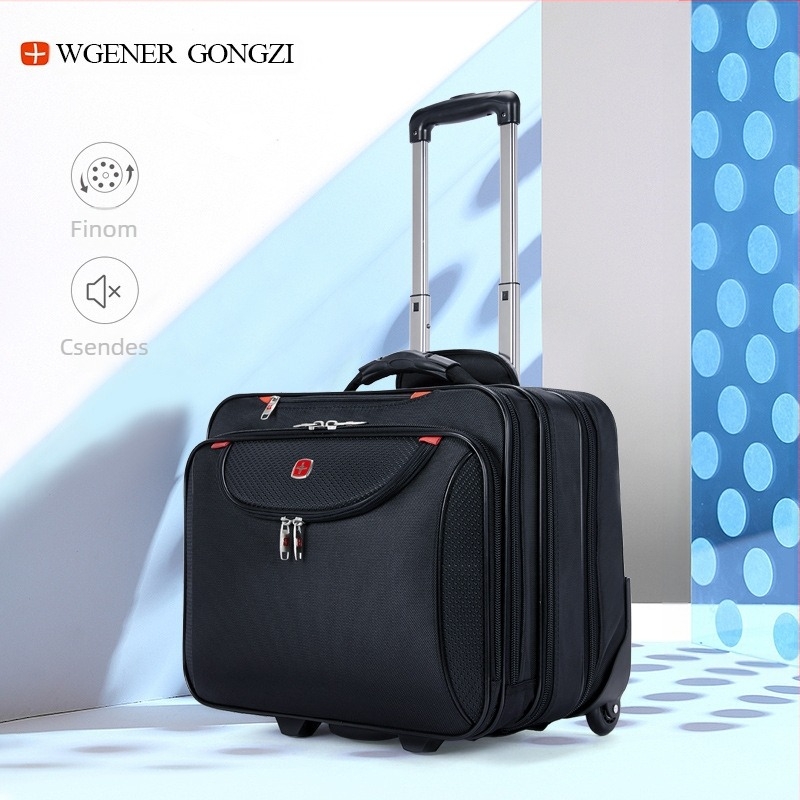 Multifunkcionális gurulós utazótáska Oxford anyagból, vízálló, cipzáras nyitás, modell 888#, üzleti utazásokhoz