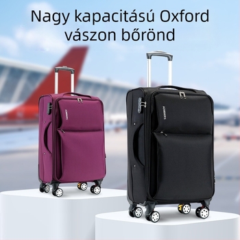 Unisex Oxford vászon bőrönd univerzális kerekekkel, cipzáros nyitás, 5,5 kg, szabványos kombinációs zár