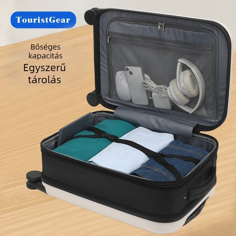 Összecsukható kézitáskás poggyász PC-ből, könnyű és kopásálló, TSA kombinált zár, cipzáras nyitás, univerzális kerekek