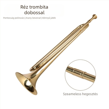 Bb trombita, Haichuan hangszer, Lakkozott arany felület, Modell Lacquer Gold Youth No., Tömeg kb. 260 g