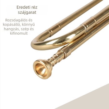 Bb trombita, Haichuan hangszer, Lakkozott arany felület, Modell Lacquer Gold Youth No., Tömeg kb. 260 g