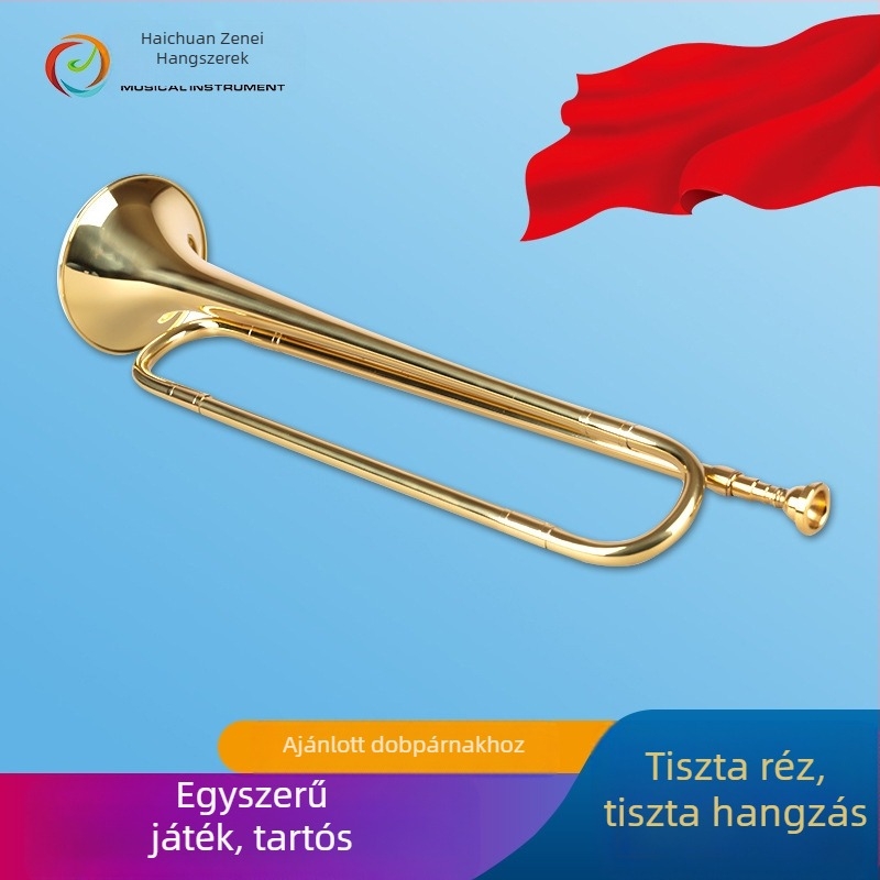 Bb trombita, Haichuan hangszer, Lakkozott arany felület, Modell Lacquer Gold Youth No., Tömeg kb. 260 g