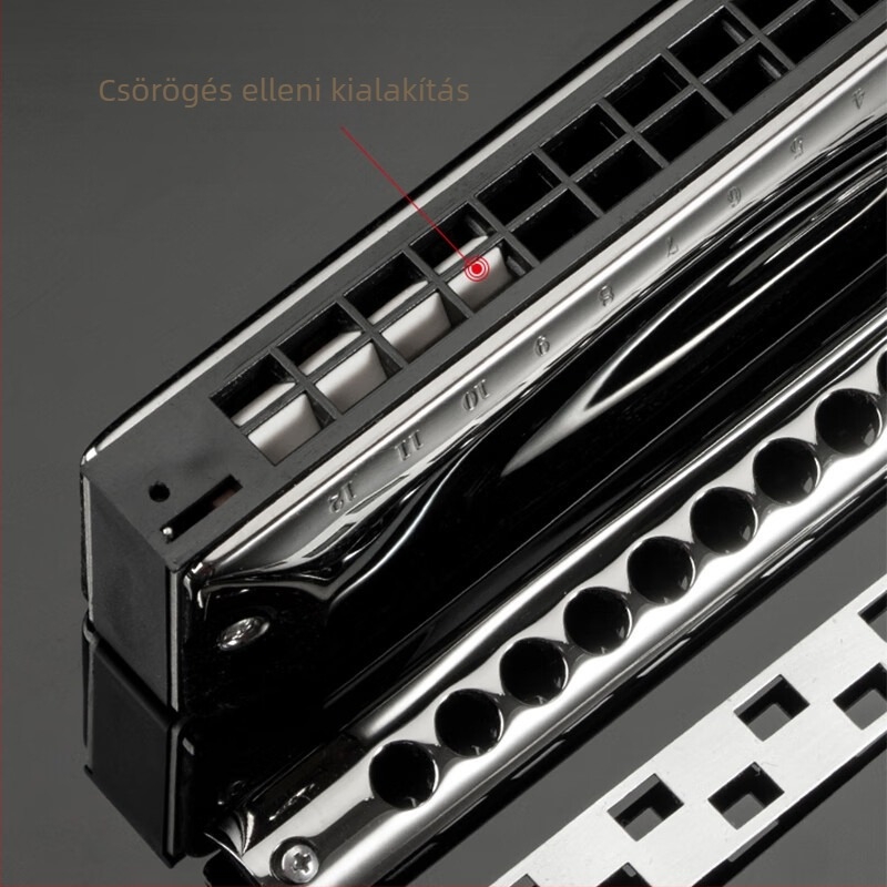 Félméretű kromatikus furulya, 12 nyílás, hangolás C, modell GM-0648, márka JDR