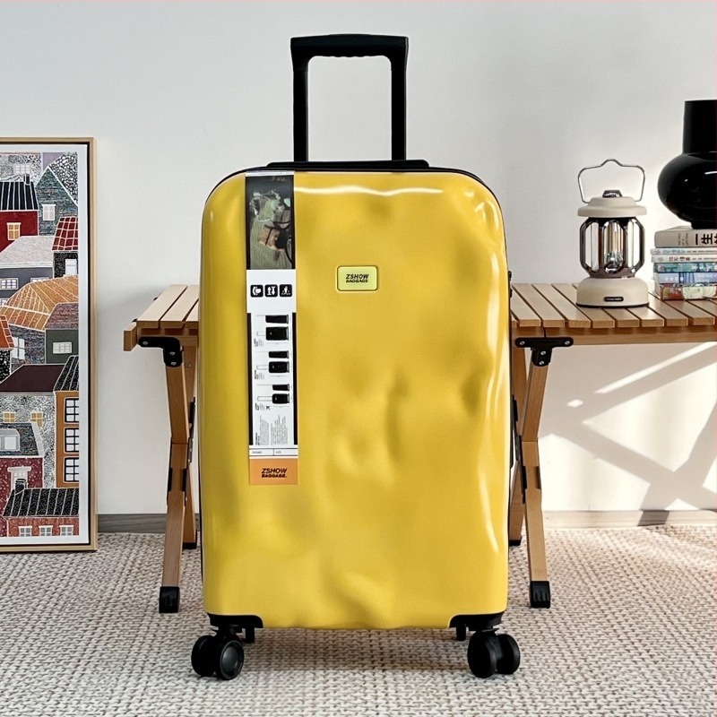 Repülőgép-kerekű utazótáska, ABS+PC, cipzáras nyitás, 3 kg, vízálló, hagyományos kombinációs zár