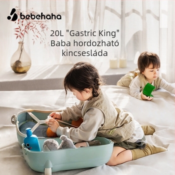 Gyerekeknek kétfunkciós utazótáska – ABS, univerzális kerekek, retesz nyitás, jelszavas zár, márka bebehaha