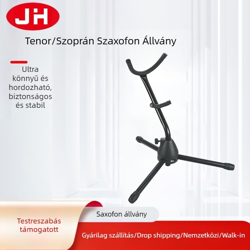 Alto szaxofon padlóra álló állvány, univerzális, vasból készült, modell JH-H-02, márka JH