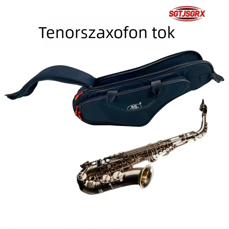 Szaxofon tároló táska — hordozható, könnyű hátizsák, poliészter, márka SGTJSGRX, légpárnás vállpánt