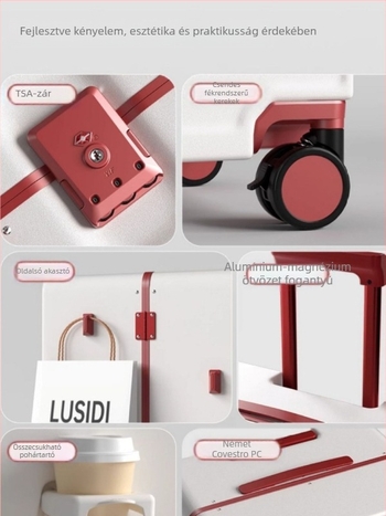 Kézipoggyász, uniszex, PC anyagból, TSA kombinált zár, USB port, száraz-nedves elkülönítés