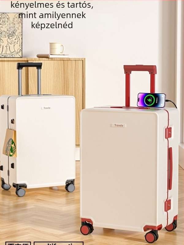 Kézipoggyász, uniszex, PC anyagból, TSA kombinált zár, USB port, száraz-nedves elkülönítés